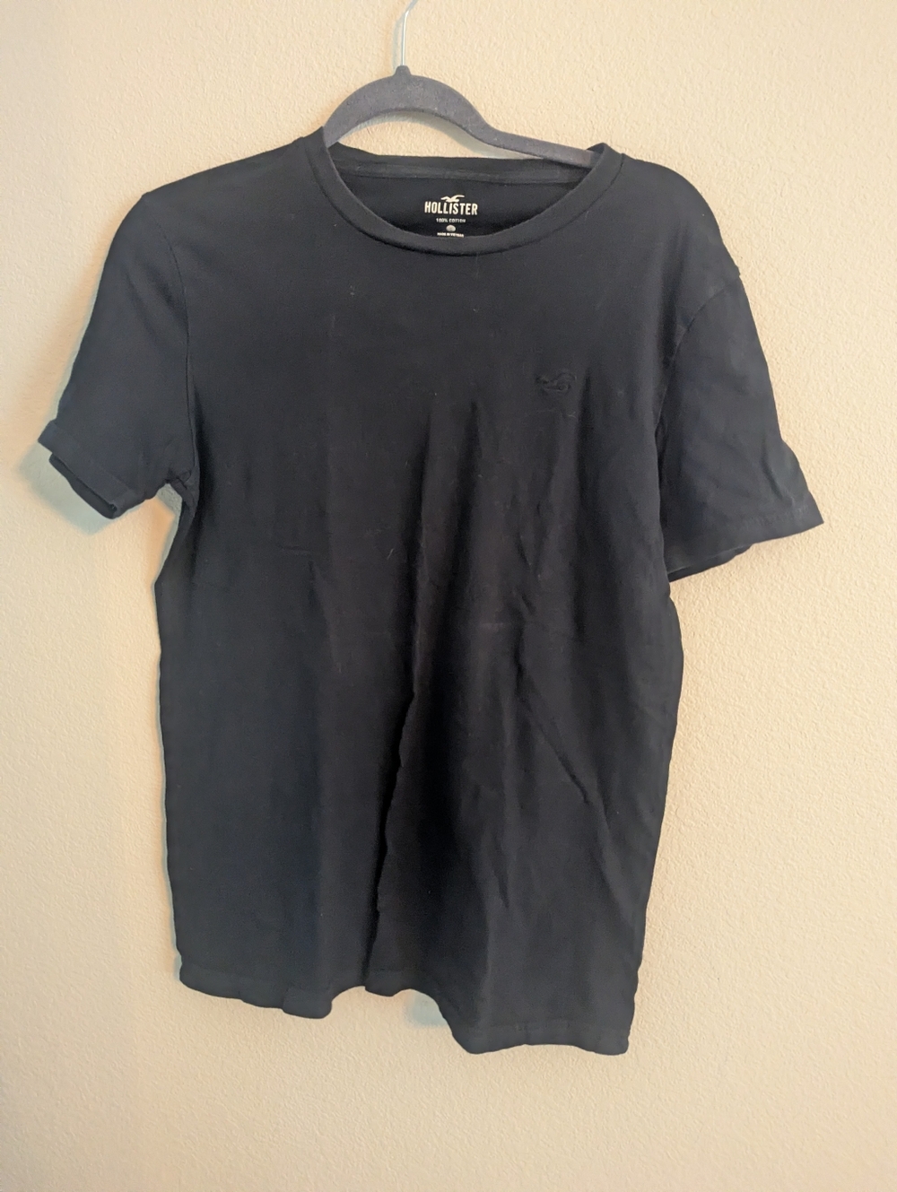 Hollister  Black Short Sleeve Crew T-Shirt
